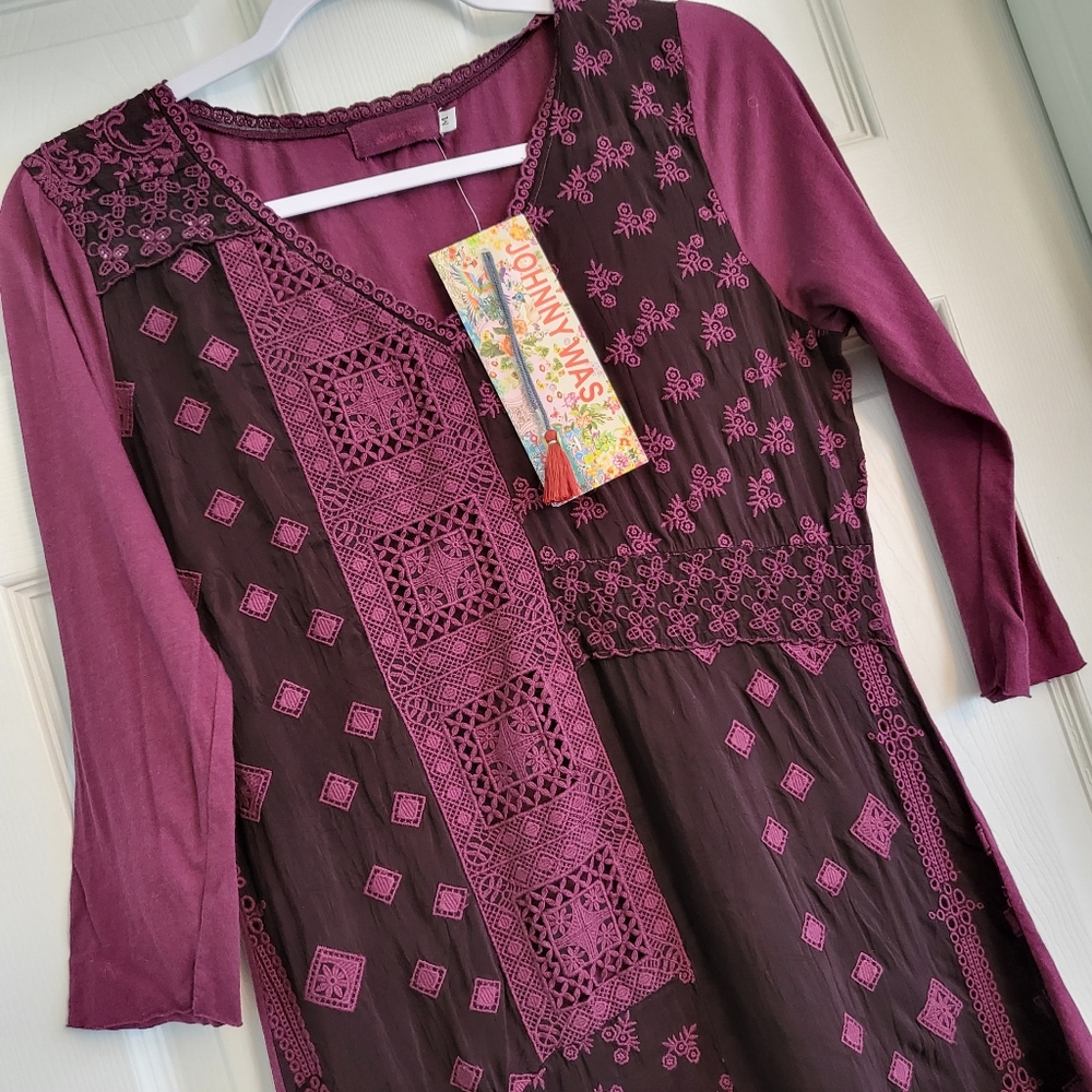 NWT Johnny Was Embroidered Tunic Dress - Picture 1 of 11